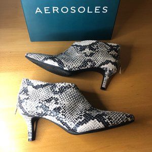 Aerosoles Women's Roxbury Ankle Boot Natural Snake 8 M US Kitten Heel